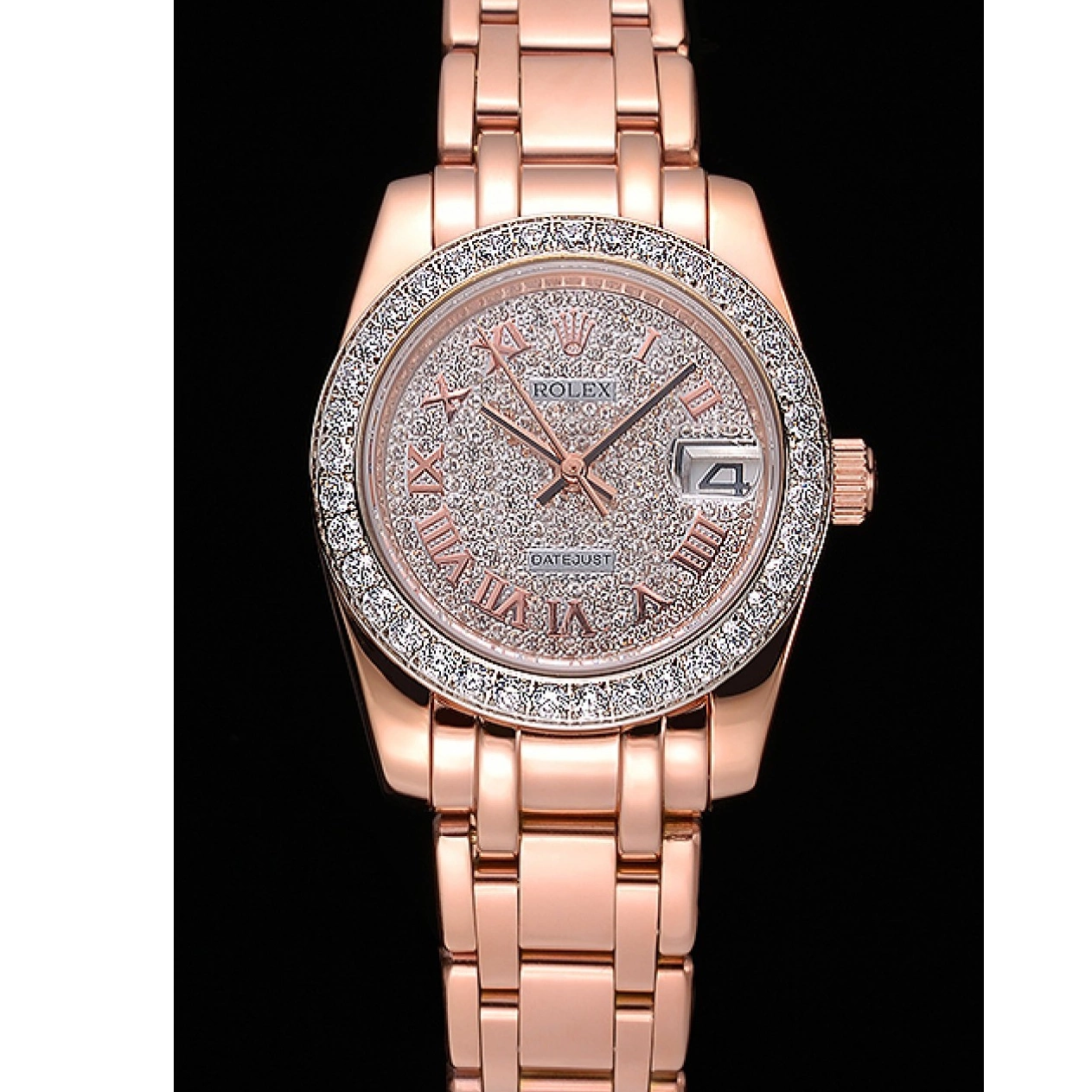 Good Copy Rolex Watches Gold Rolex Bracelet Pink And Case And Diamond Datejust Bezel Dial 622836 0601